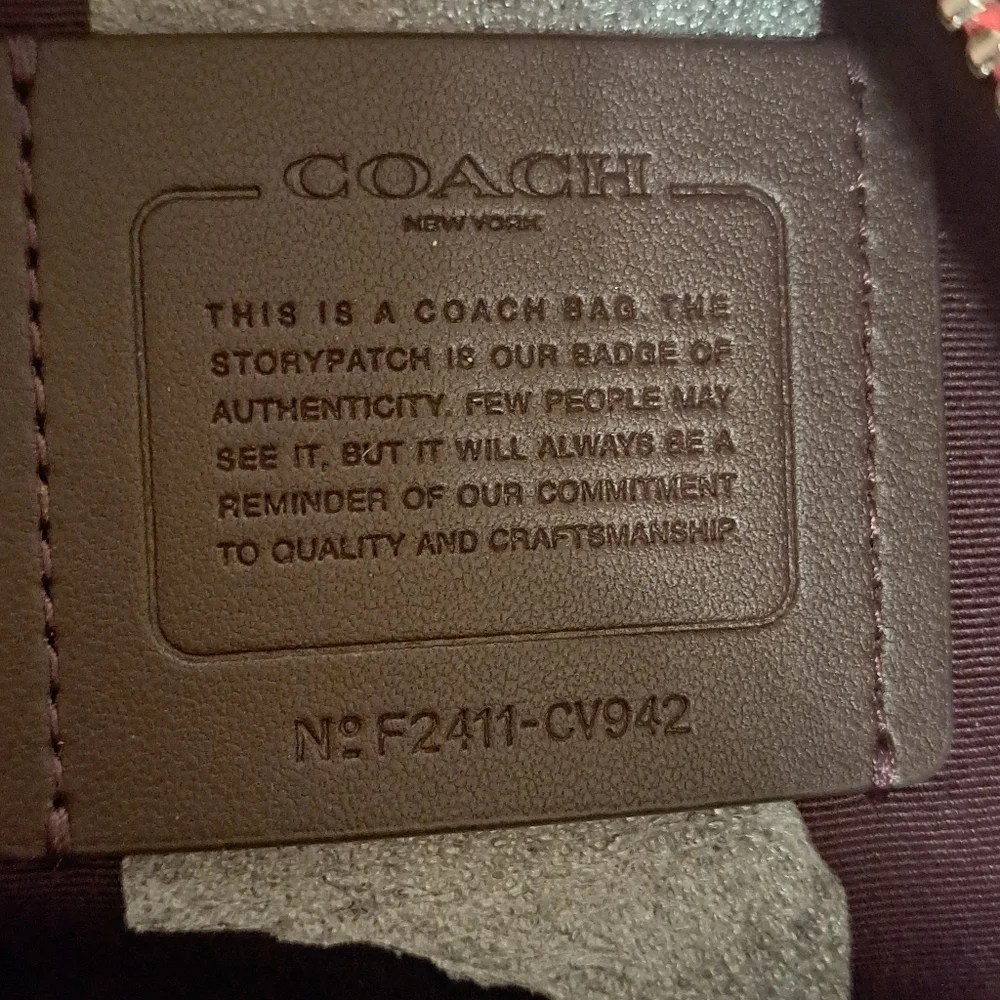 Coach Crinkle Crossbody Bag NWOT 2 charms